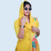 mul cotton yellow 3 piece suit set with dupatta mul cotton yellow 3 piece suit set with dupatta