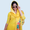 mul cotton yellow 3 piece suit set with dupatta mul cotton yellow 3 piece suit set with dupatta